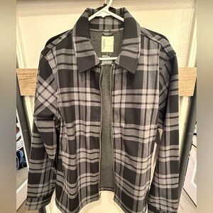 Vuori Black and Gray Plaid Jacket